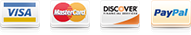 Accepted payment methods: Visa, Mastercard, Discover, and PayPal